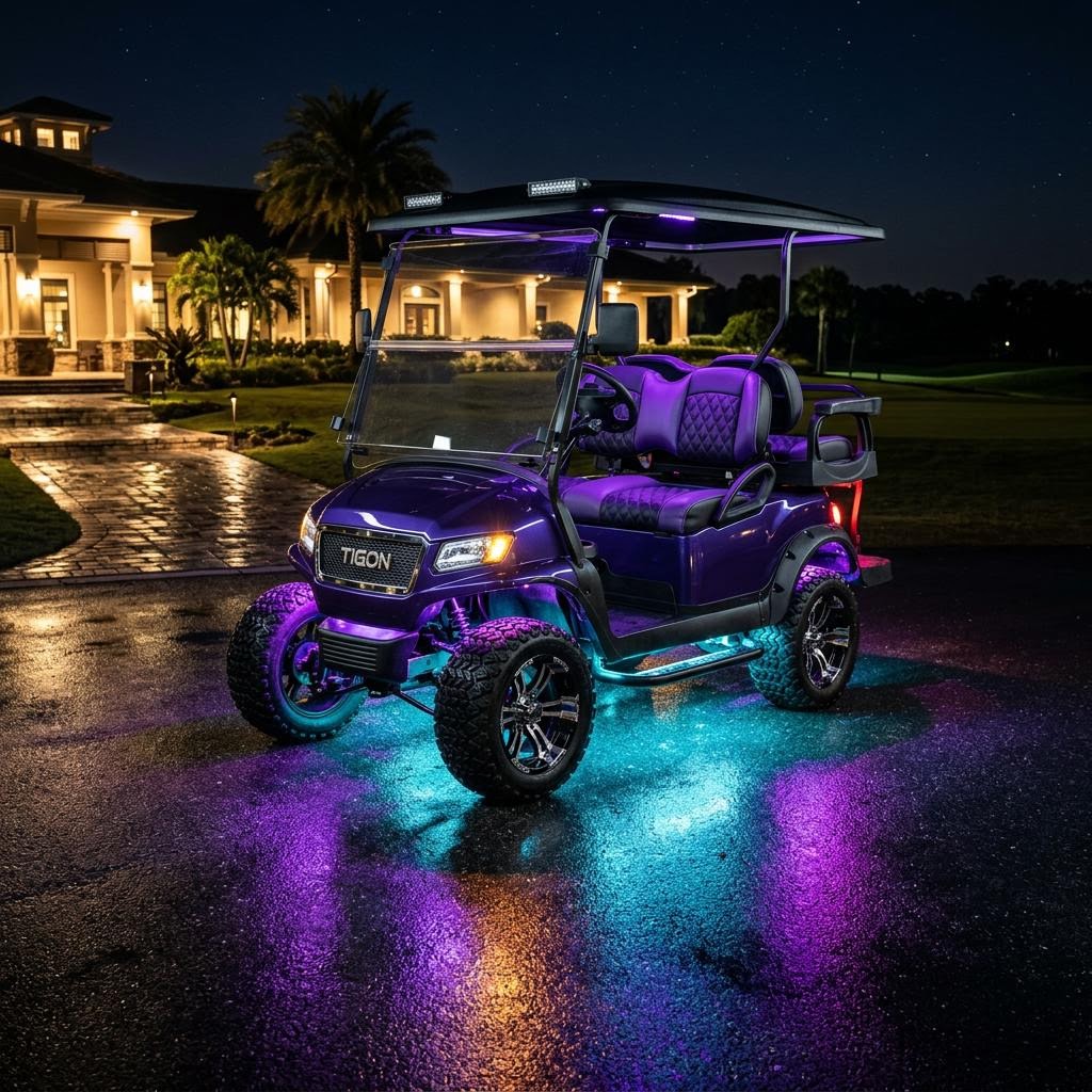 Budget Luxury Underglow Custom Golf Cart Designs — Underglow Golf Cart by Custom Golf Cart Designs